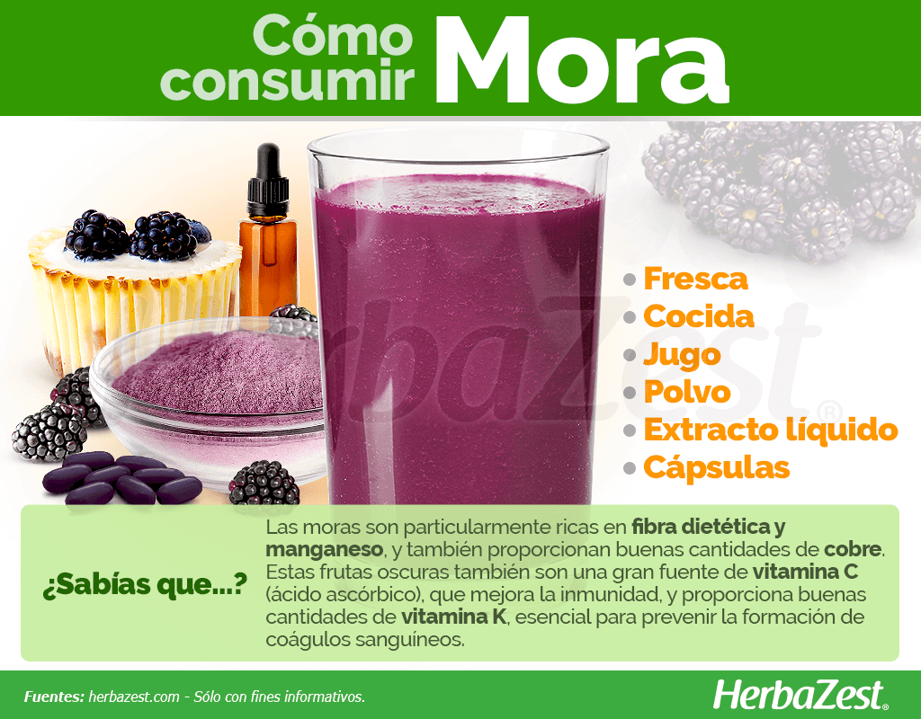 Cómo consumir mora