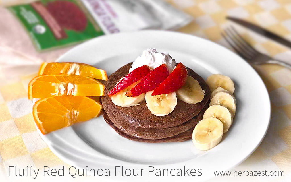 Fluffy Red Quinoa Flour Pancakes