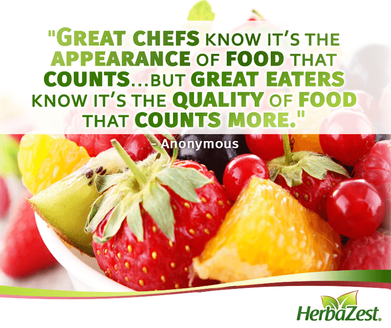 Quote: It is the Quality of Food that Counts