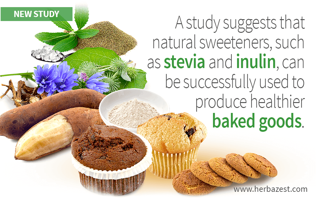 A study suggests that natural sweeteners, such as stevia and inulin, can be successfully used to produce healthier baked goods.