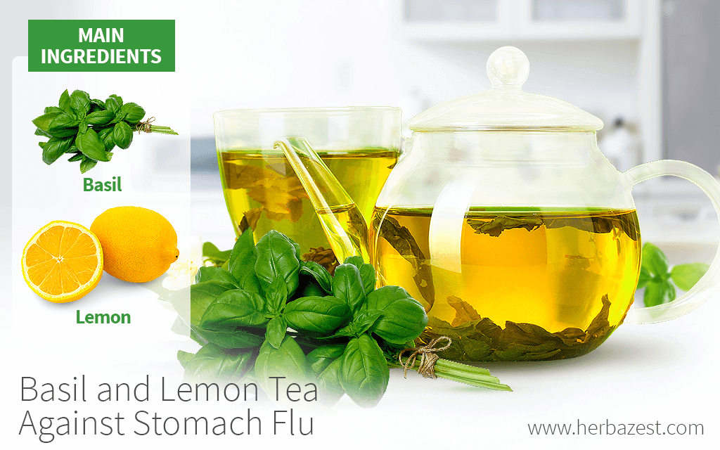 Basil and Lemon Tea Against Stomach Flu