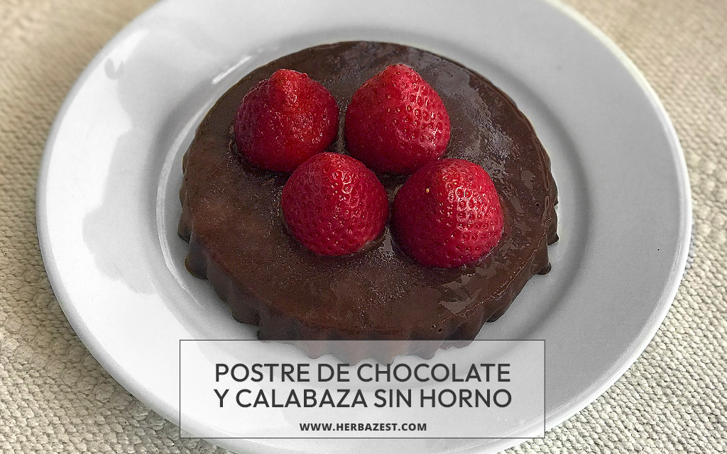 Postre de chocolate y calabaza sin horno