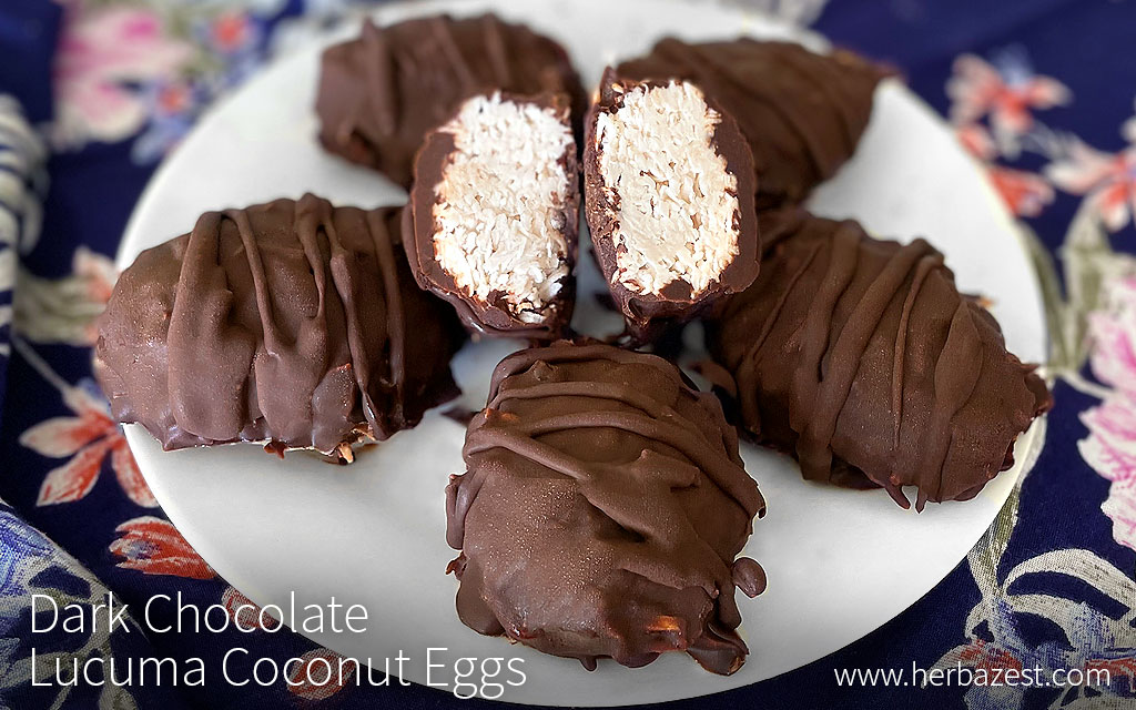 Dark Chocolate Lucuma Coconut Eggs