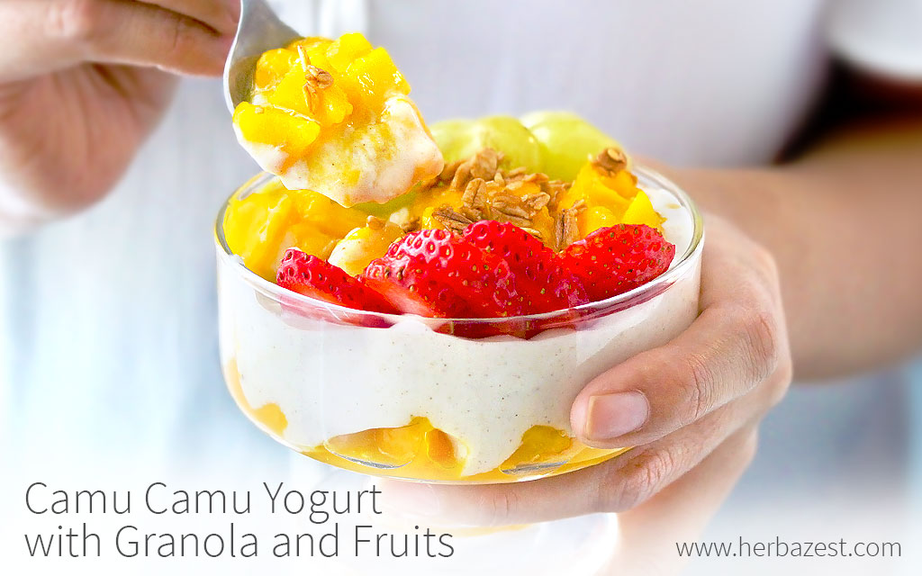 Camu Camu Yogurt with Granola and Fruits