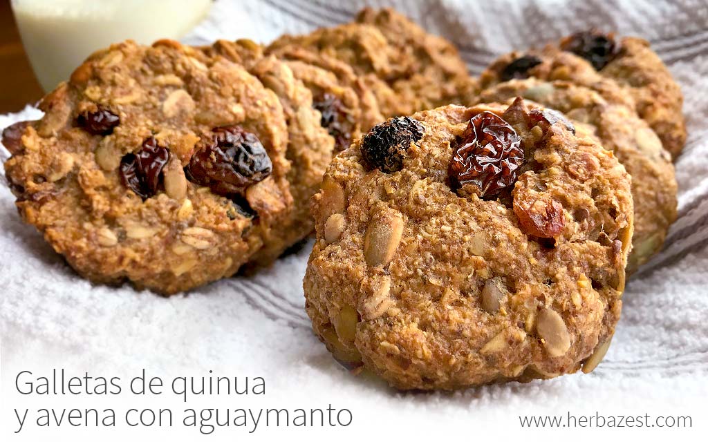 Galletas de quinua y avena con aguaymanto