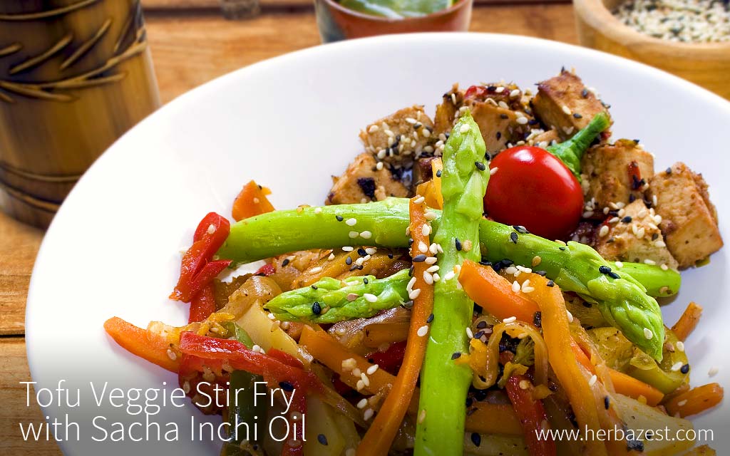 Tofu Veggie Stir Fry with Sacha Inchi Oil