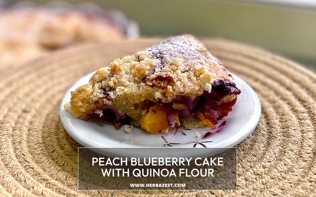 Peach Blueberry Cake with Quinoa Flour