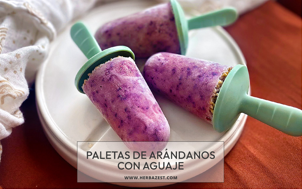 Paletas de arándanos con aguaje
