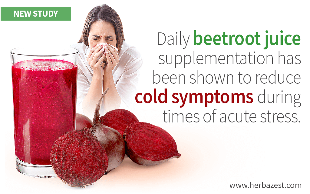 Stress-Triggered Cold Symptoms Reduced By Beetroot Juice, Study Finds