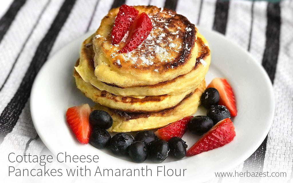 Cottage Cheese Pancakes with Amaranth Flour