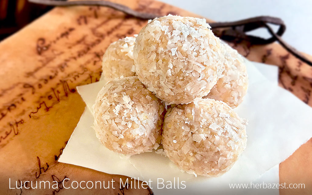 Lucuma Coconut Millet Balls