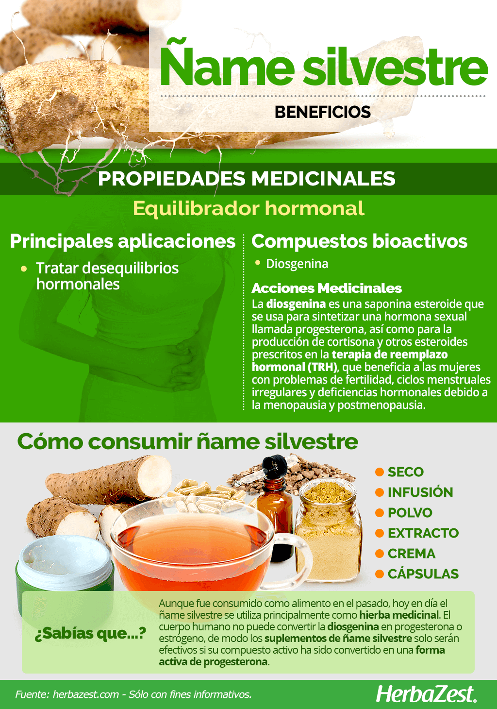 Beneficios del ñame silvestre