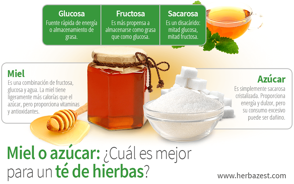 Miel o azúcar: ¿Cuál es mejor para un té de hierbas?