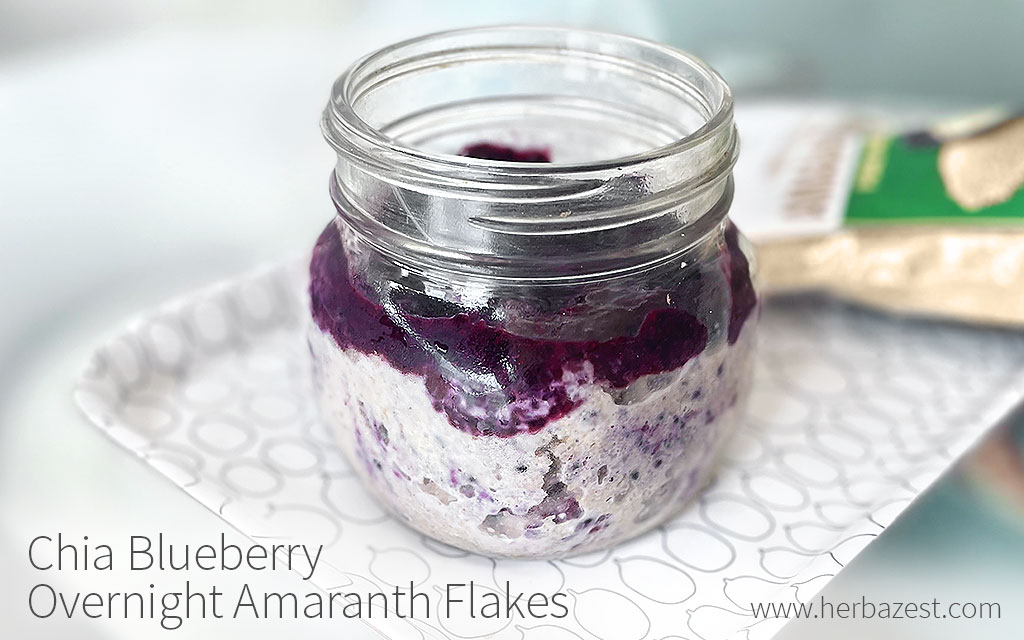 Chia Blueberry Overnight Amaranth Flakes