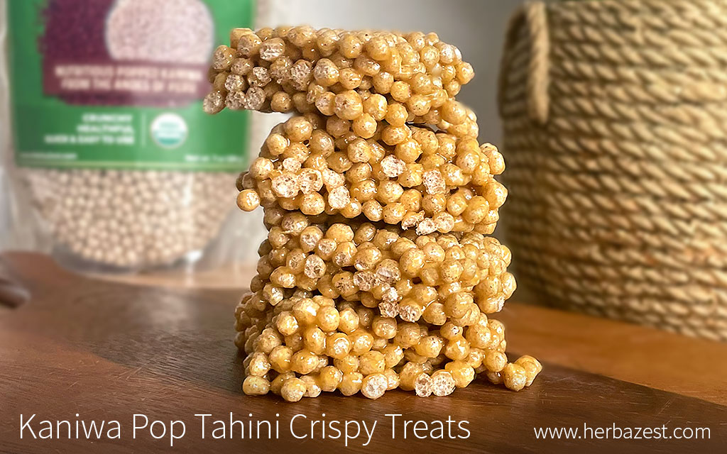 Kaniwa Pop Tahini Crispy Treats